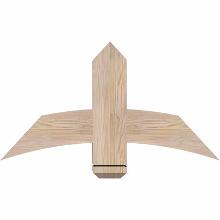 Ekena Millwork Bellingham Smooth Timber Gable Bracket, Douglas Fir, 36"W x 19"H x 5 1/2"D x 5 1/2"F, 13/12 Pitch GBW036X19X0606BEL00SDF